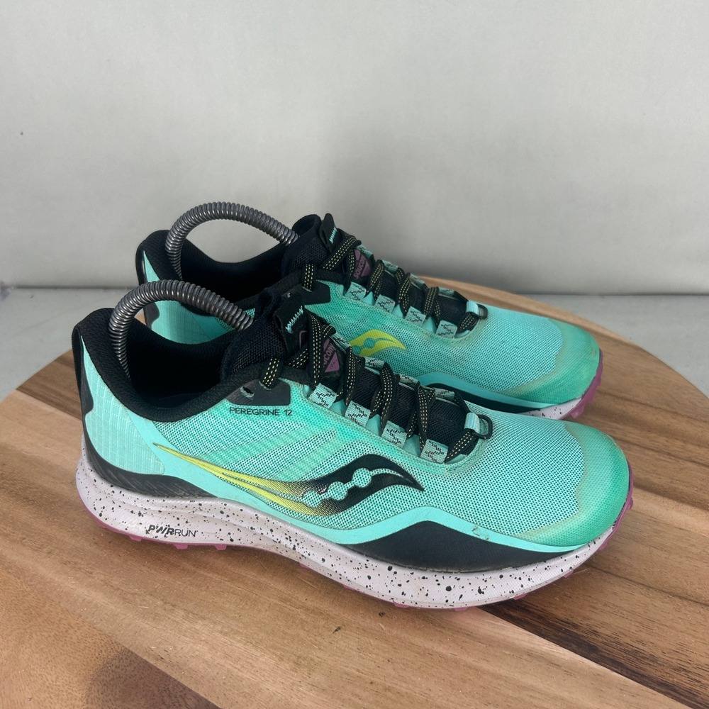 Saucony Peregrine 12 Womens Trail Running Shoes Mint Green S10737-26 Size 8